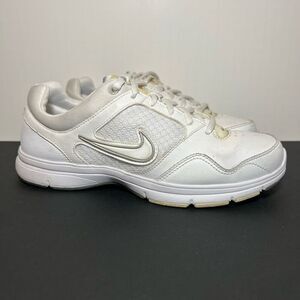 Womens Vintage NIKE Steady VIII White Leather Running Shoes / 6.5